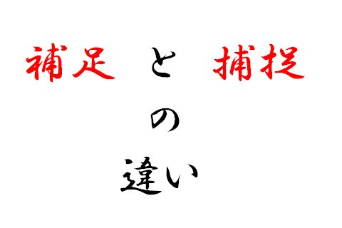 捕捉と補足の違いについて